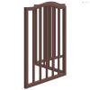 Barna nyárfa 3 paneles összecsukható kutyakapu 150 cm