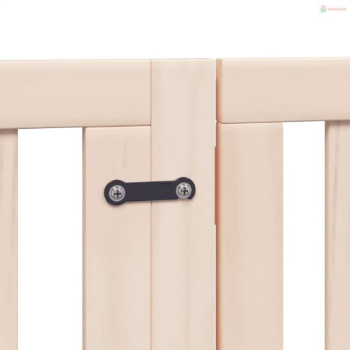 Összecsukható ajtós kutyakapu 6 panellel, 300 cm, nyárfa