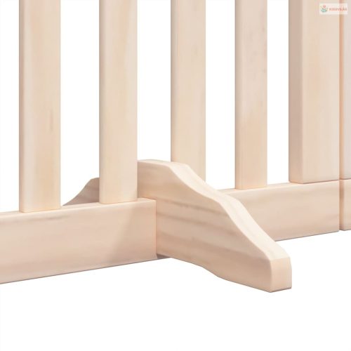 Összecsukható ajtós kutyakapu 6 panellel, 300 cm, nyárfa