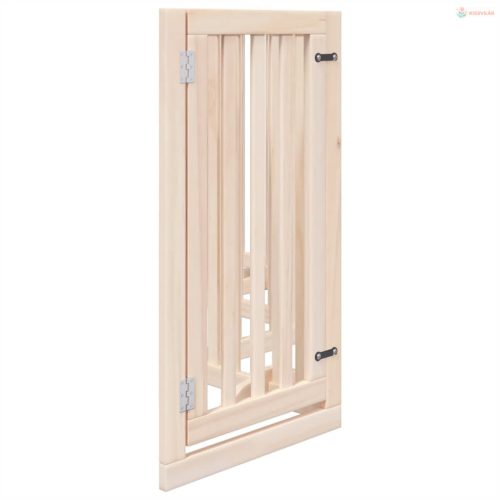 Összecsukható ajtós kutyakapu 6 panellel, 300 cm, nyárfa