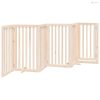 Összecsukható ajtós kutyakapu 6 panellel, 300 cm, nyárfa