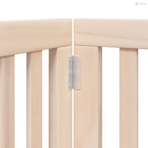 Összecsukható ajtós kutyakapu 6 panellel, 300 cm, nyárfa