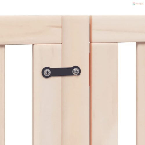 Összecsukható ajtós kutyakapu 6 panellel, 300 cm, nyárfa