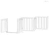 Fehér nyárfa 6 paneles összecsukható kutyakapu ajtóval 300 cm