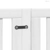 Fehér nyárfa 6 paneles összecsukható kutyakapu ajtóval 300 cm