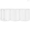 Fehér nyárfa 6 paneles összecsukható kutyakapu ajtóval 300 cm