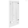 Fehér nyárfa 6 paneles összecsukható kutyakapu ajtóval 300 cm