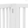 Fehér nyárfa 4 paneles összecsukható kutyakapu ajtóval 320 cm