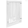 Fehér nyárfa 4 paneles összecsukható kutyakapu ajtóval 320 cm