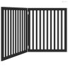Fekete nyárfa 2 paneles összecsukható kutyakapu 160 cm