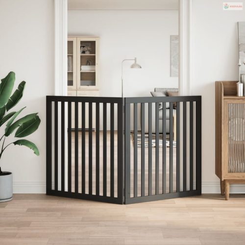 Fekete nyárfa 2 paneles összecsukható kutyakapu 160 cm