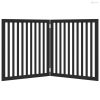 Fekete nyárfa 2 paneles összecsukható kutyakapu 160 cm