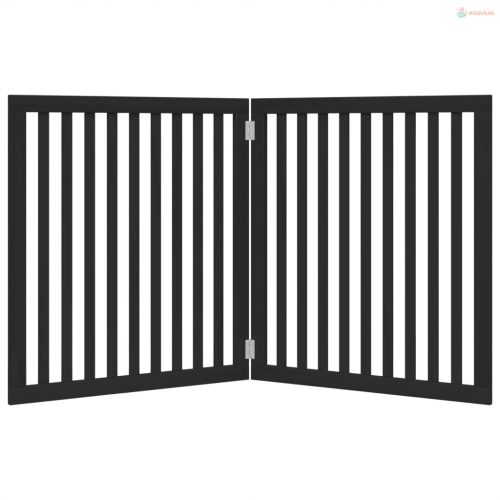 Fekete nyárfa 2 paneles összecsukható kutyakapu 160 cm