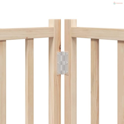 Tömör fenyőfa 6 paneles összecsukható kutyakapu ajtóval 300 cm