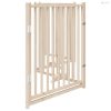 Tömör fenyőfa kutyakapu összecsukható ajtóval, 4 panellel, 320 cm