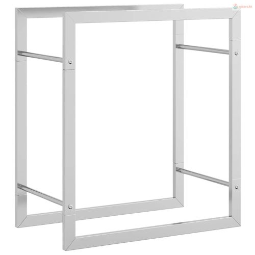 Rozsdamentes acél tűzifatároló 50 x 28 x 56 cm