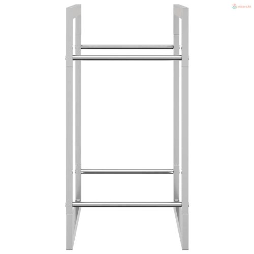 Rozsdamentes acél tűzifatároló 50 x 28 x 56 cm