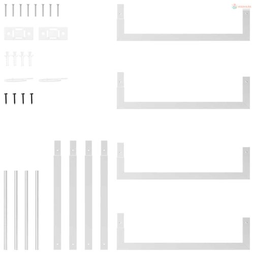 Rozsdamentes acél tűzifatároló 50 x 28 x 56 cm