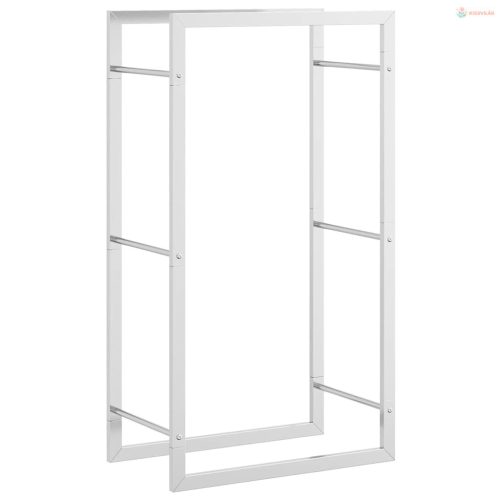 Rozsdamentes acél tűzifatároló 50x28x94 cm