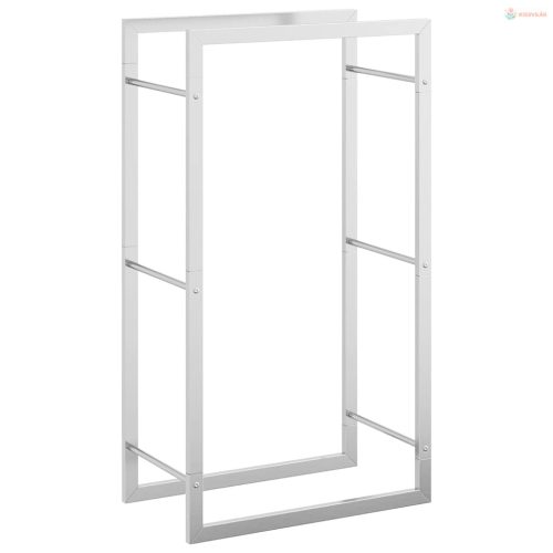 Rozsdamentes acél tűzifatároló 50x28x94 cm