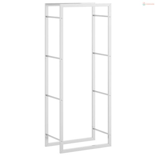 Rozsdamentes acél tűzifatároló 50x28x132 cm