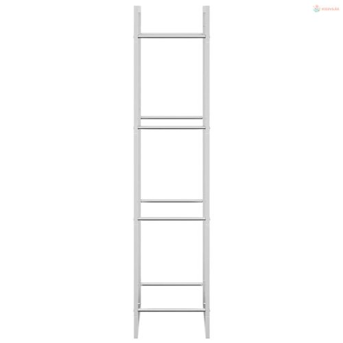 Rozsdamentes acél tűzifatároló 50x28x132 cm