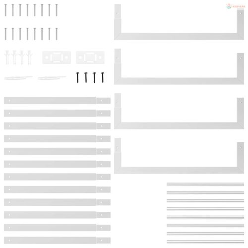 Rozsdamentes acél tűzifatároló 50x28x132 cm