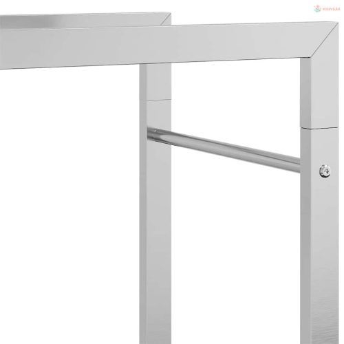 Rozsdamentes acél tűzifatároló 50x28x132 cm