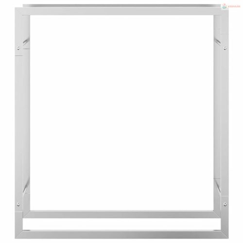 Rozsdamentes acél tűzifatároló 80x28x86 cm
