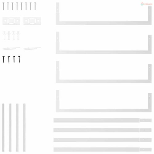 Rozsdamentes acél tűzifatároló 80x28x86 cm