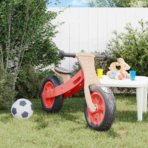 Piros egyensúlyozó-kerékpár gyerekeknek felfújható kerekekkel