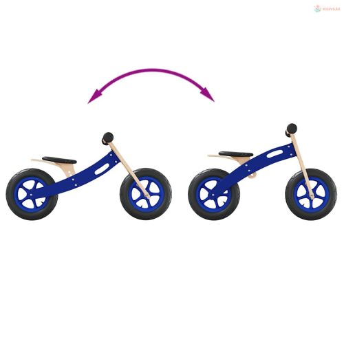 Kék egyensúlyozó-kerékpár gyerekeknek felfújható kerekekkel
