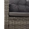 4 részes szürke polyrattan kerti ülőgarnitúra párnákkal