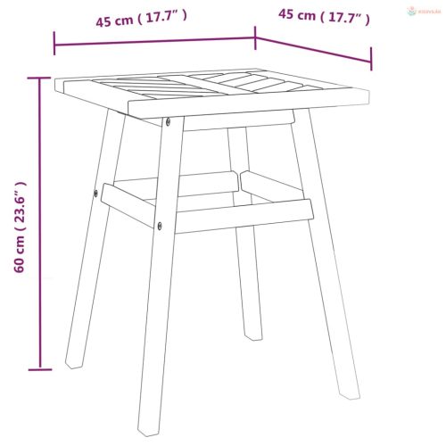 3 részes tömör akácfa kerti ülőgarnitúra