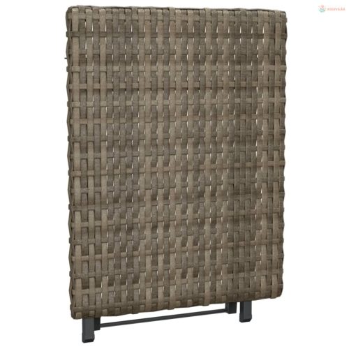 Szürke összecsukható polyrattan asztal 45x35x32 cm