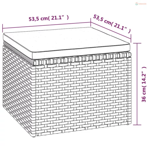 3 részes szürke polyrattan kerti ülőgarnitúra párnákkal