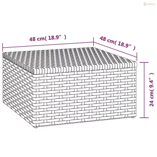 3 részes szürke polyrattan kerti ülőgarnitúra párnákkal