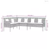2 részes szürke polyrattan kerti étkezőgarnitúra párnákkal