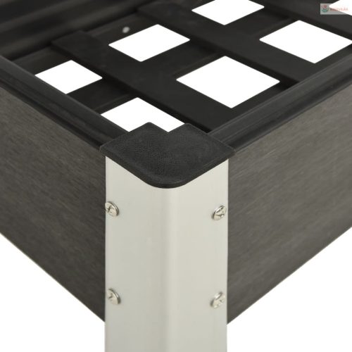 Szürke WPC kerti magaságyás 120 x 40 x 75 cm