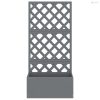 Szürke WPC rácsos ültetőláda 65 x 33 x 135 cm