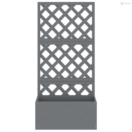 Szürke WPC rácsos ültetőláda 65 x 33 x 135 cm