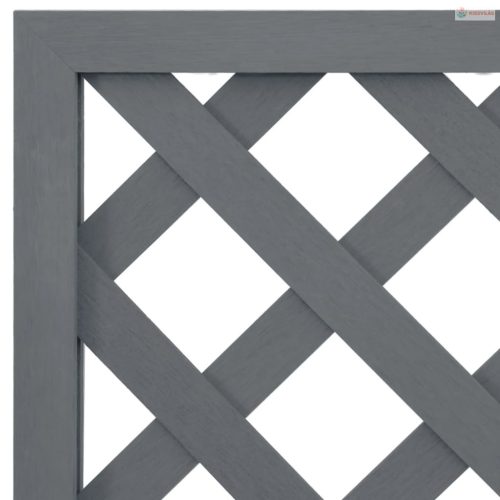 Szürke WPC rácsos ültetőláda 65 x 33 x 135 cm