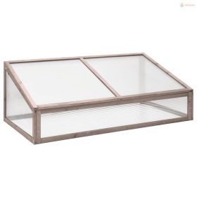 Szürke fenyőfa melegház 110 x 56 x 39 cm