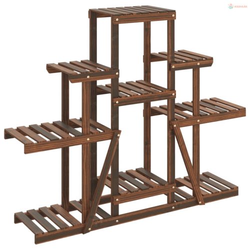 Tömör fenyőfa virágtartó állvány 110 x 25 x 96 cm