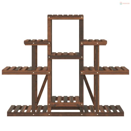 Tömör fenyőfa virágtartó állvány 110 x 25 x 96 cm