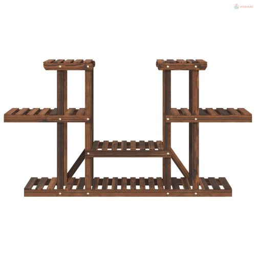 Tömör fenyőfa virágtartó állvány 110 x 25 x 73 cm