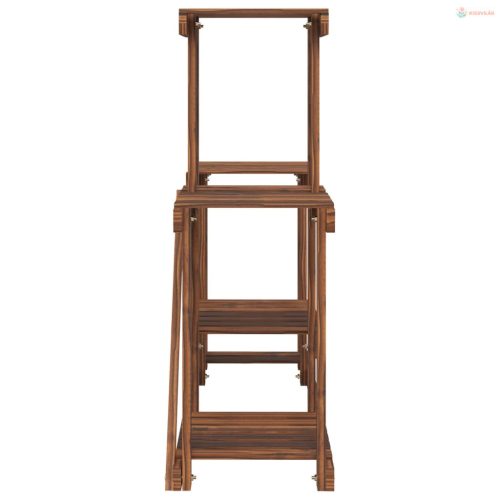 Tömör fenyőfa virágtartó állvány 90 x 25 x 73,5 cm