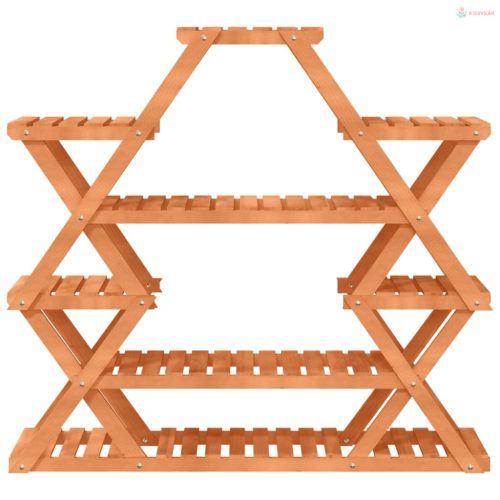 Tömör fenyőfa virágtartó állvány 110 x 25 x 105 cm