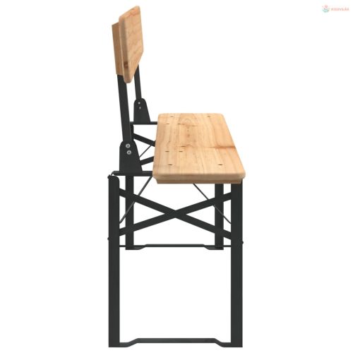 3 részes tömör fenyőfa összecsukható sörözőasztal garnitúra