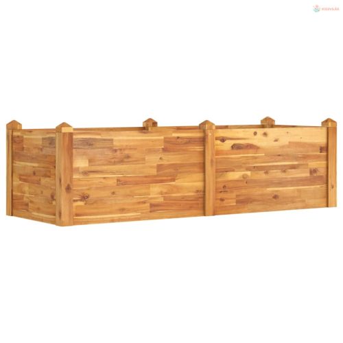 Tömör akácfa kerti magaságyás 160 x 60 x 44 cm